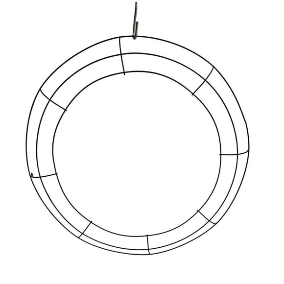 18" Black Metal Wreath Frame For Crafting & DIY Projects Set of 2 - Picture 3 of 4